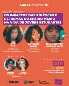 Jovens estudantes participam de debate sobre os impactos da Reforma do Ensino Médio